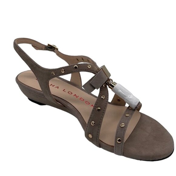 NEW IN BOX Handmade Sacha London ZOE Kid-Suede Strappy Wedge Sandals - Picture 1 of 13
